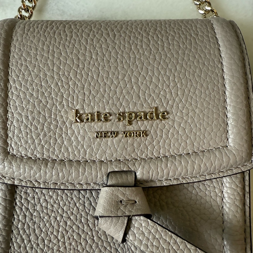 Kate Spade Taupe Leather Phone Crossbody - Picture 2 of 4